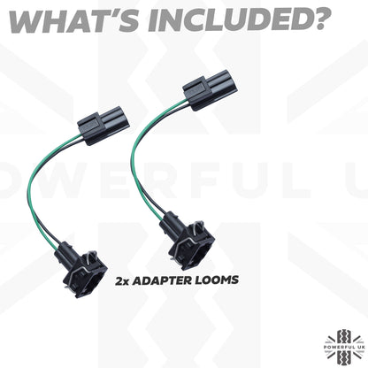 2x Wipac Stdanrd to NAS Light Adapter Looms for Land Rover Classic Defender