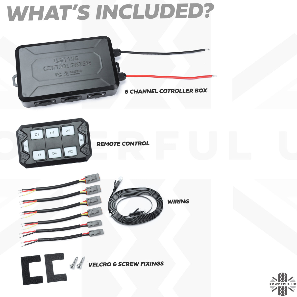 Auxiliary Light Controller Box & Remote (Bluetooth)