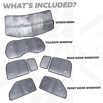 8pc Window Sun Shade Set for Land Rover Defender L663