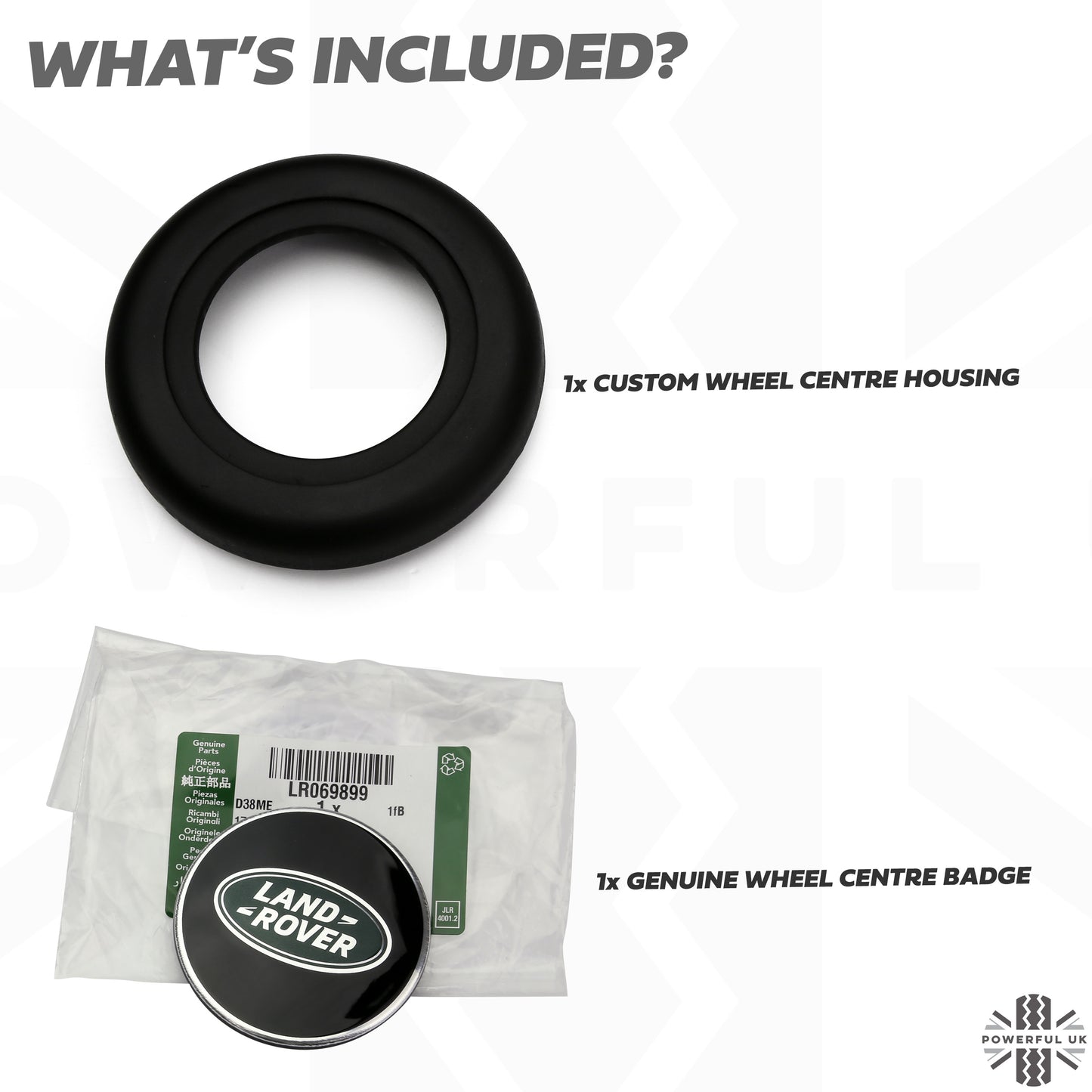 Steel Wheel Centre Cap & Badge x1 - for Land Rover Defender L663