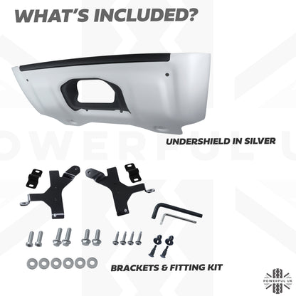 Front Aluminium Skid Plate (Aftermarket - Easy-Fit) for Land Rover Defender L663 - Silver