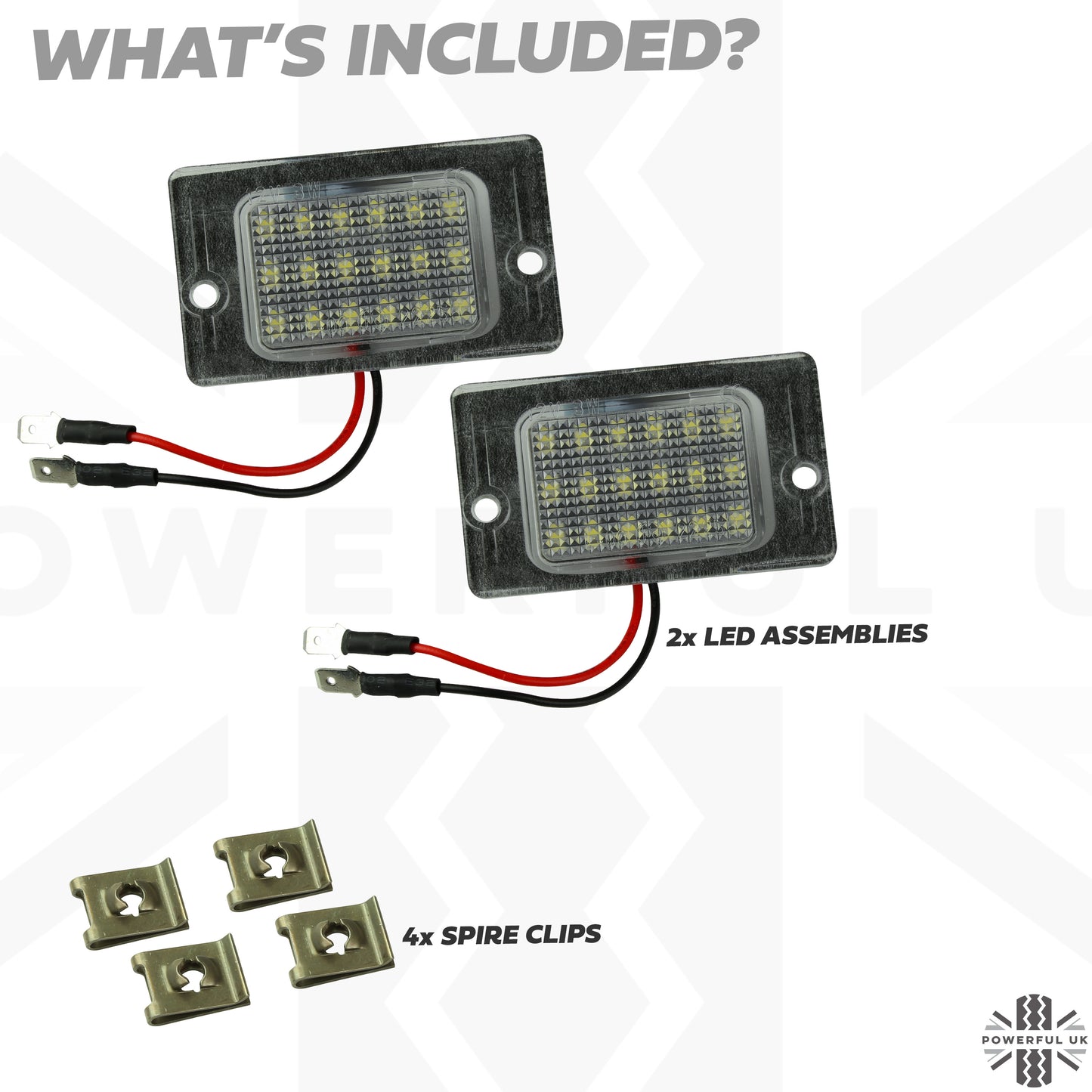 LED Rear Number plate light Kit for Land Rover Discovery 1 & 2