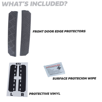 2pc Front Door Edge Protection Strips for Land Rover Discovery 3/4