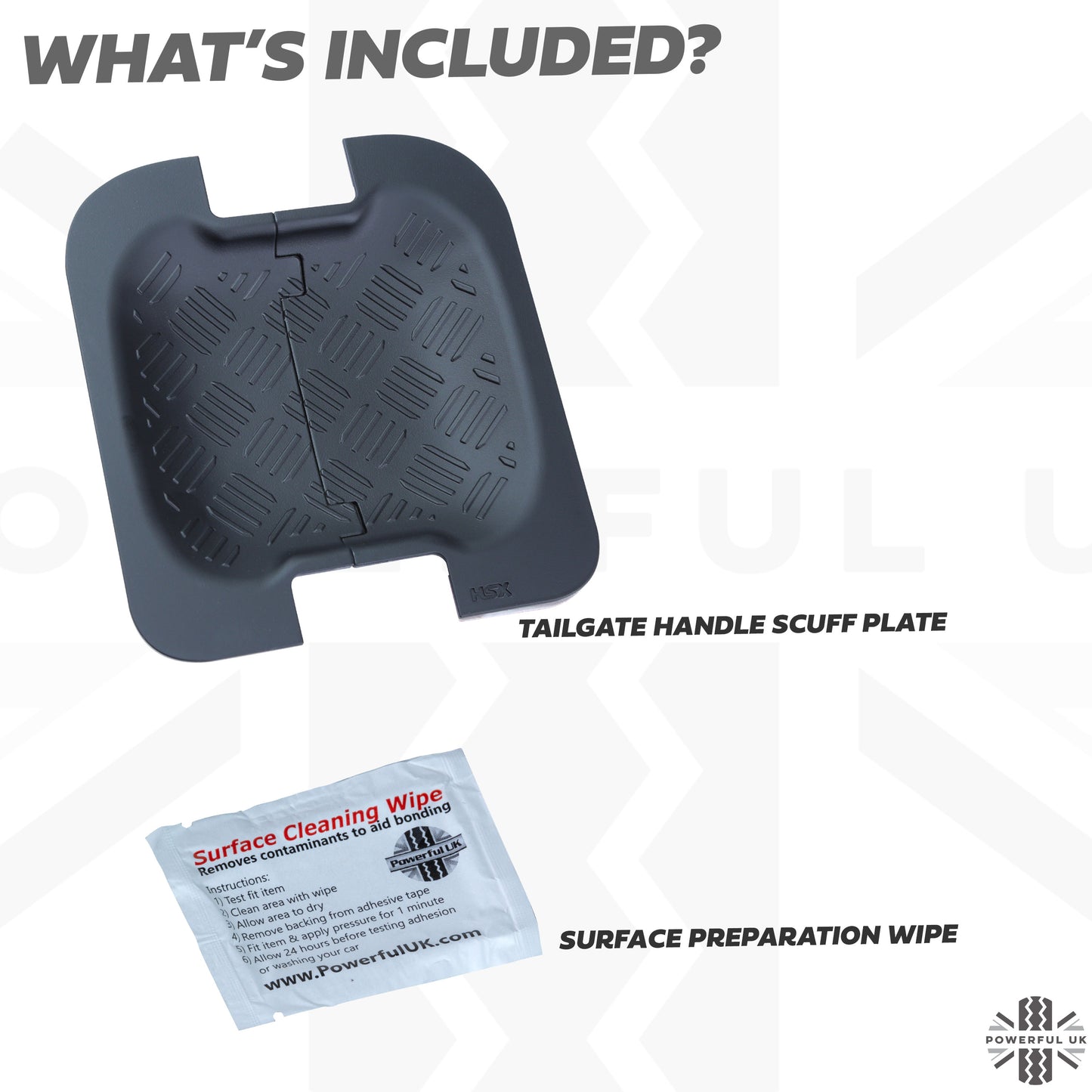 Chequer Plate Tailgate Handle Scuff Plate for Land Rover Defender L663