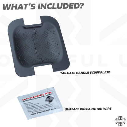 Chequer Plate Tailgate Handle Scuff Plate for Land Rover Defender L663