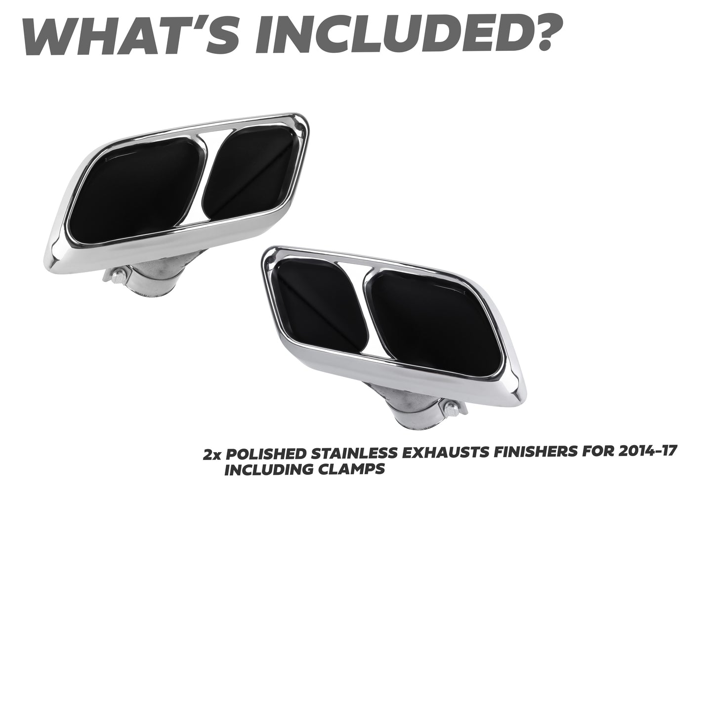 '2018 SVR' Style Exhaust Conversion Finishers for Range Rover Sport L494 2014-17 - Stainless