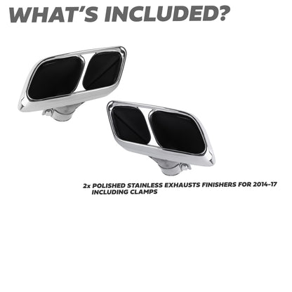 '2018 SVR' Style Exhaust Conversion Finishers for Range Rover Sport L494 2014-17 - Stainless