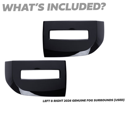 Genuine 2026MY Fog Lamp Surround Grille for Land Rover Defender L663 - NEW Gloss Black - PAIR