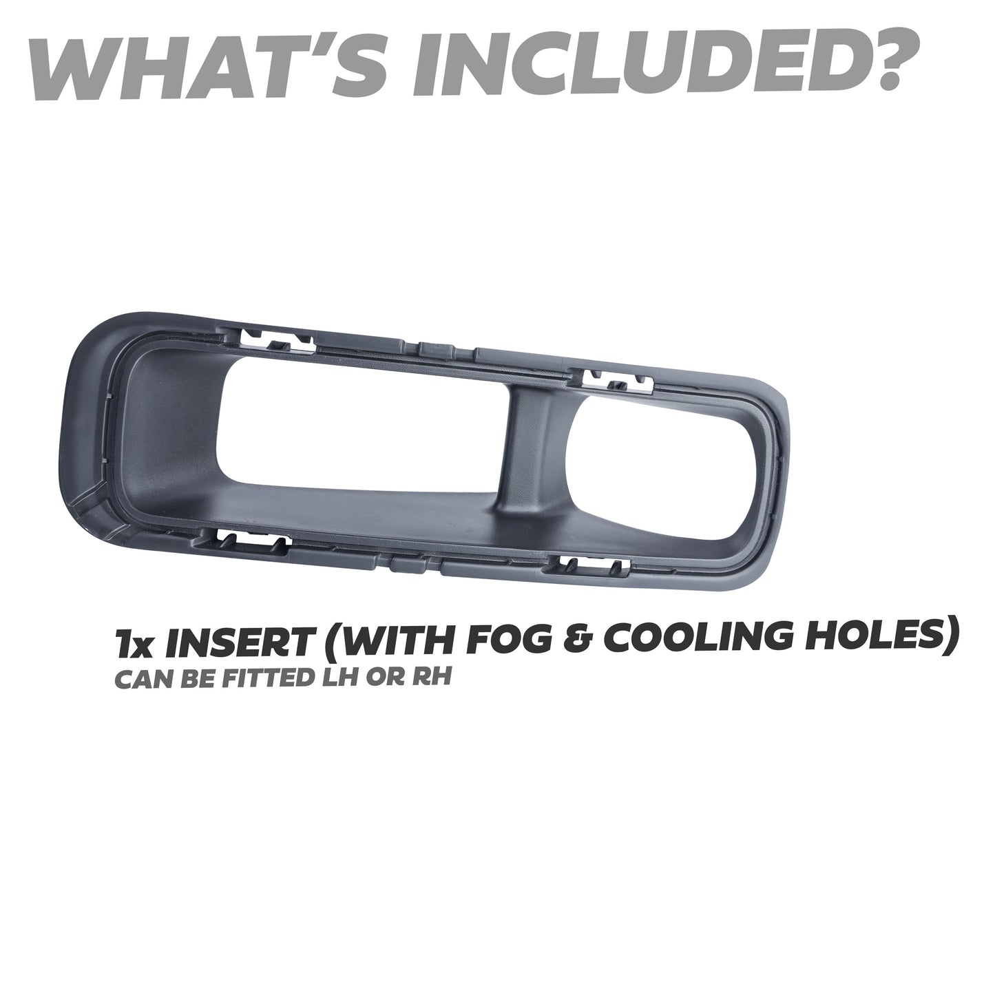 Fog Bezel Insert 'with Fog + Cooling Holes' for Land Rover Defender L663 - Aftermarket