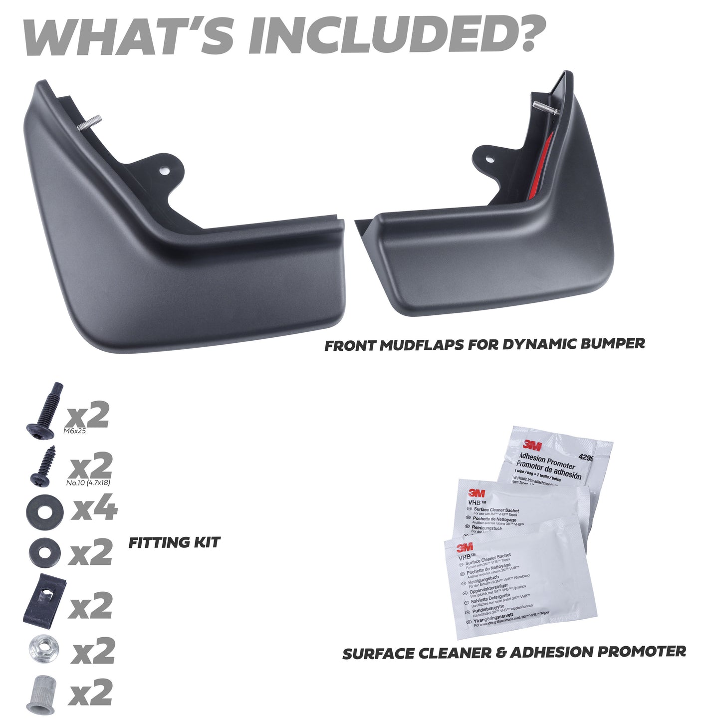 Front Mudflap Kit for Range Rover Evoque 2 L551 - Dynamic - Genuine