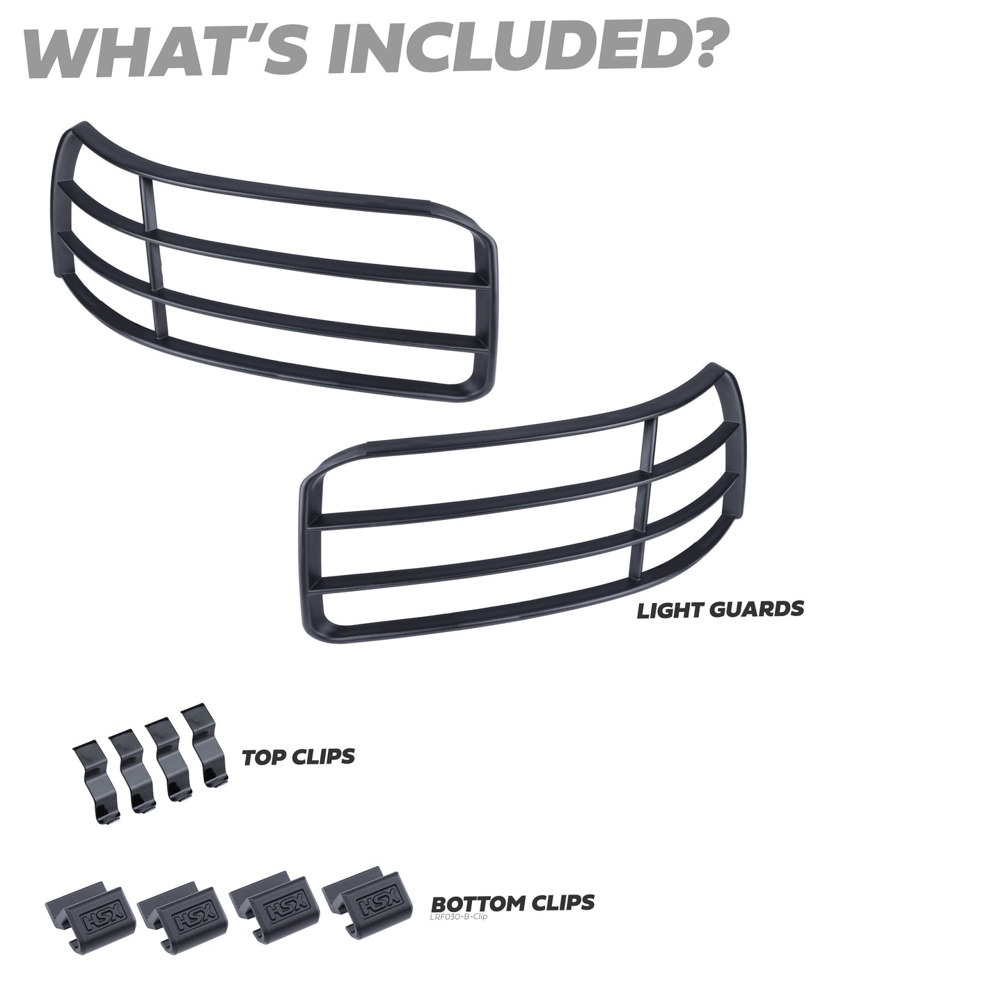 Front Light Guards - Black - for Land Rover Freelander 1 upto 2004