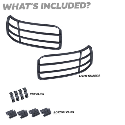 Front Light Guards - Black - for Land Rover Freelander 1 upto 2004