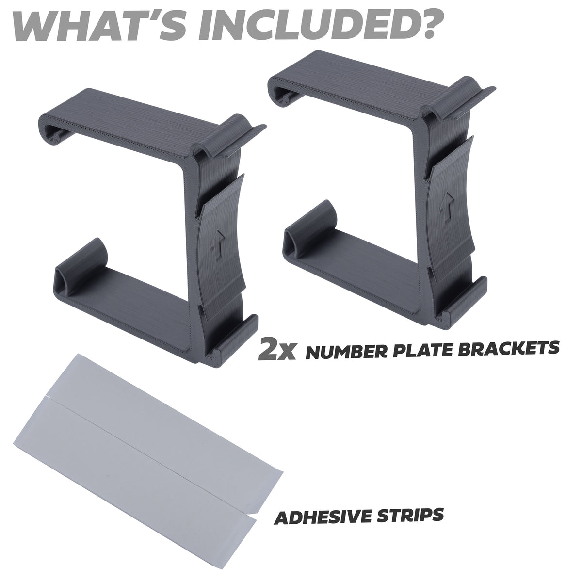2x Square Bumper Number Plate Holders for Land Rover Classic Defender