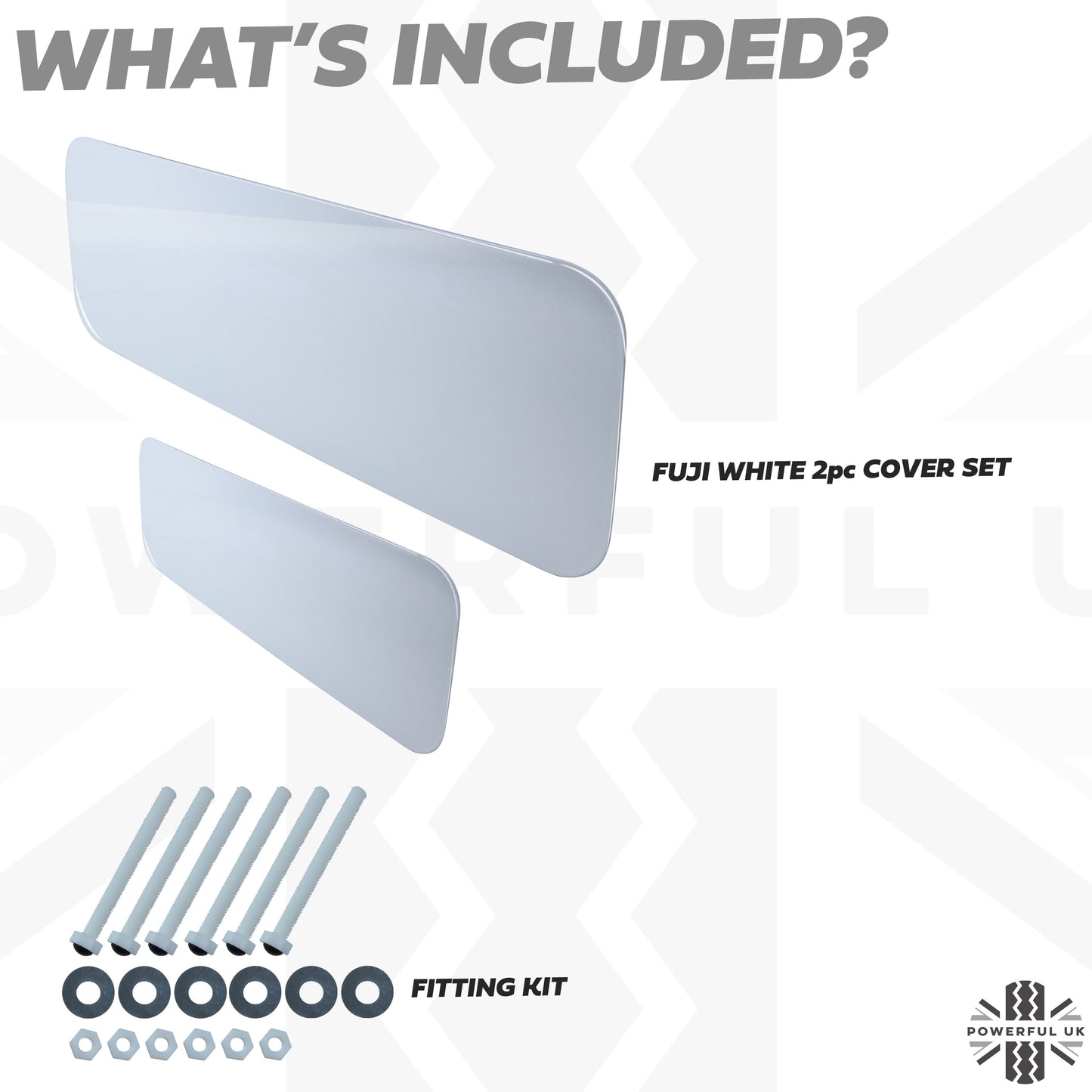 Spare Wheel Delete Cover Set for Land Rover Defender L663 - Fuji White