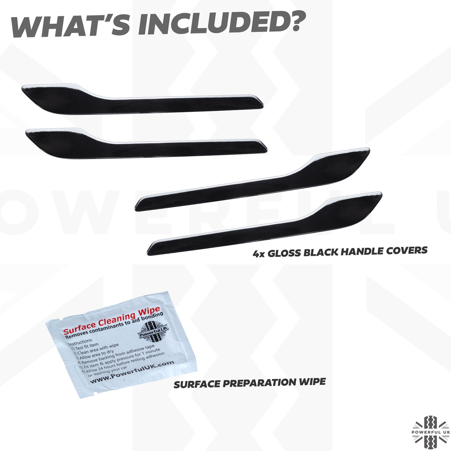 Exterior Door Handle Cover Set (4pc) in Gloss Black for Tesla Model 3