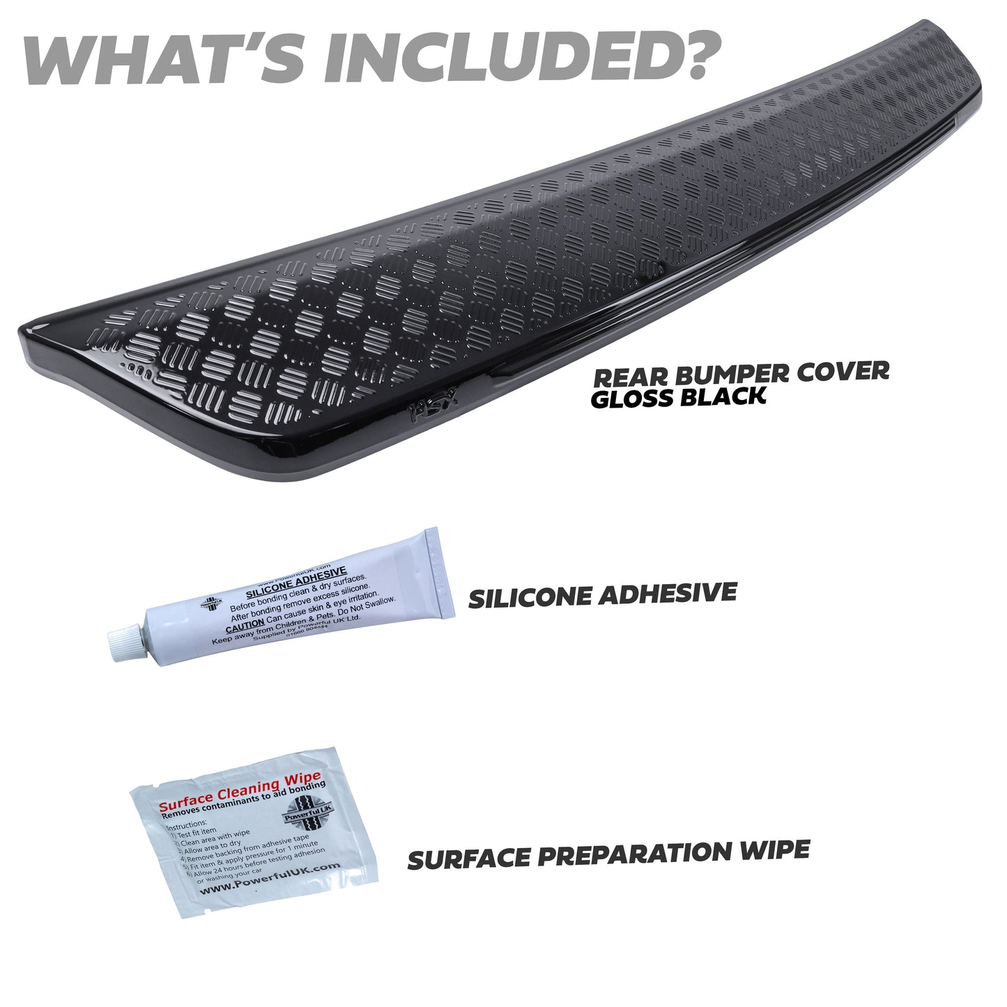 HSX Extended Rear Bumper Cover for Land Rover Defender L663 - Gloss Black