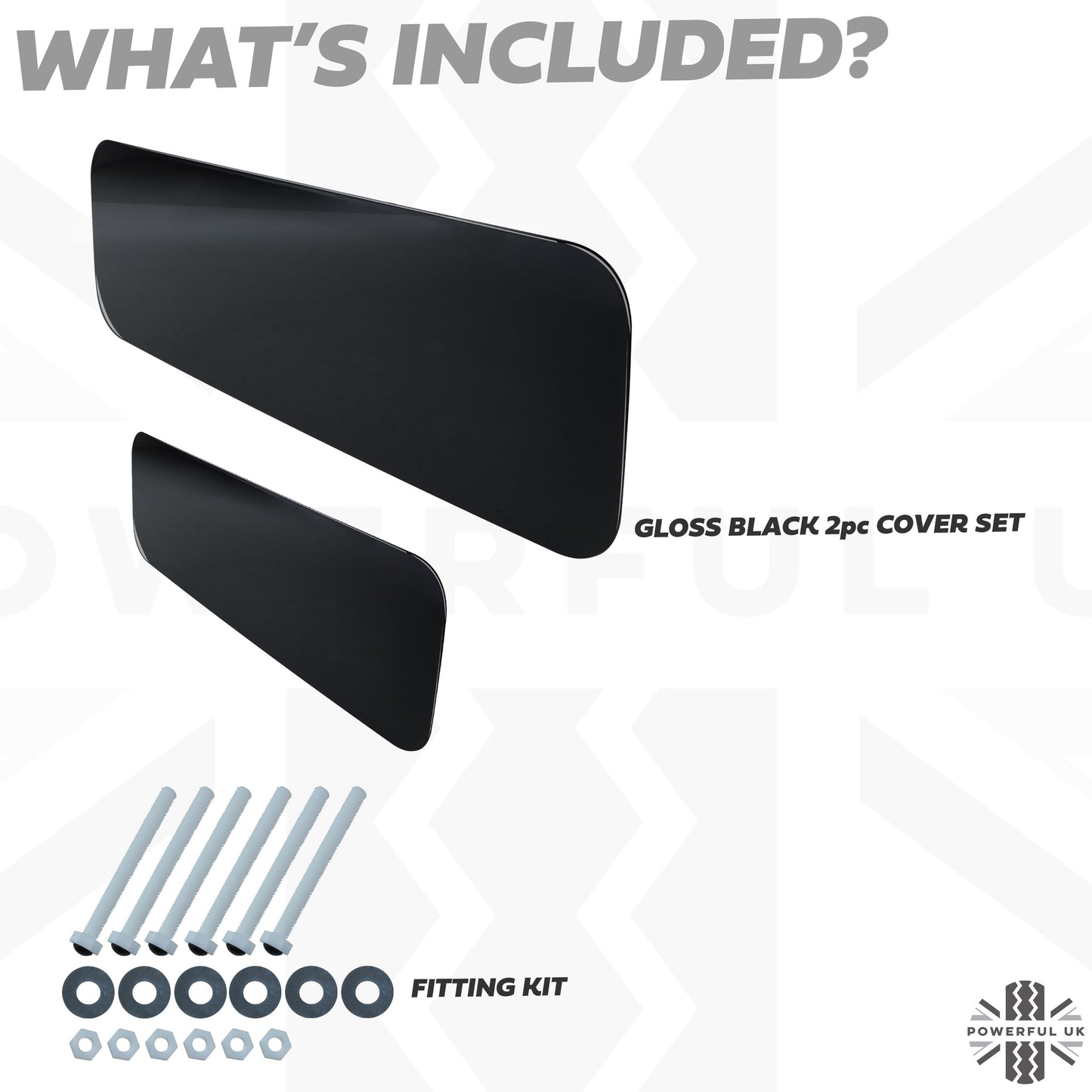 Spare Wheel Delete Cover Set for Land Rover Defender L663 - Gloss Black