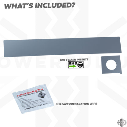 Matte Grey Dash Insert Kit for Range Rover Evoque (2011-18) - RHD