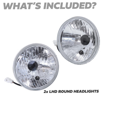 Crystal Halogen Headlight Conversion Ford Anglia Escort (Pair) - LHD