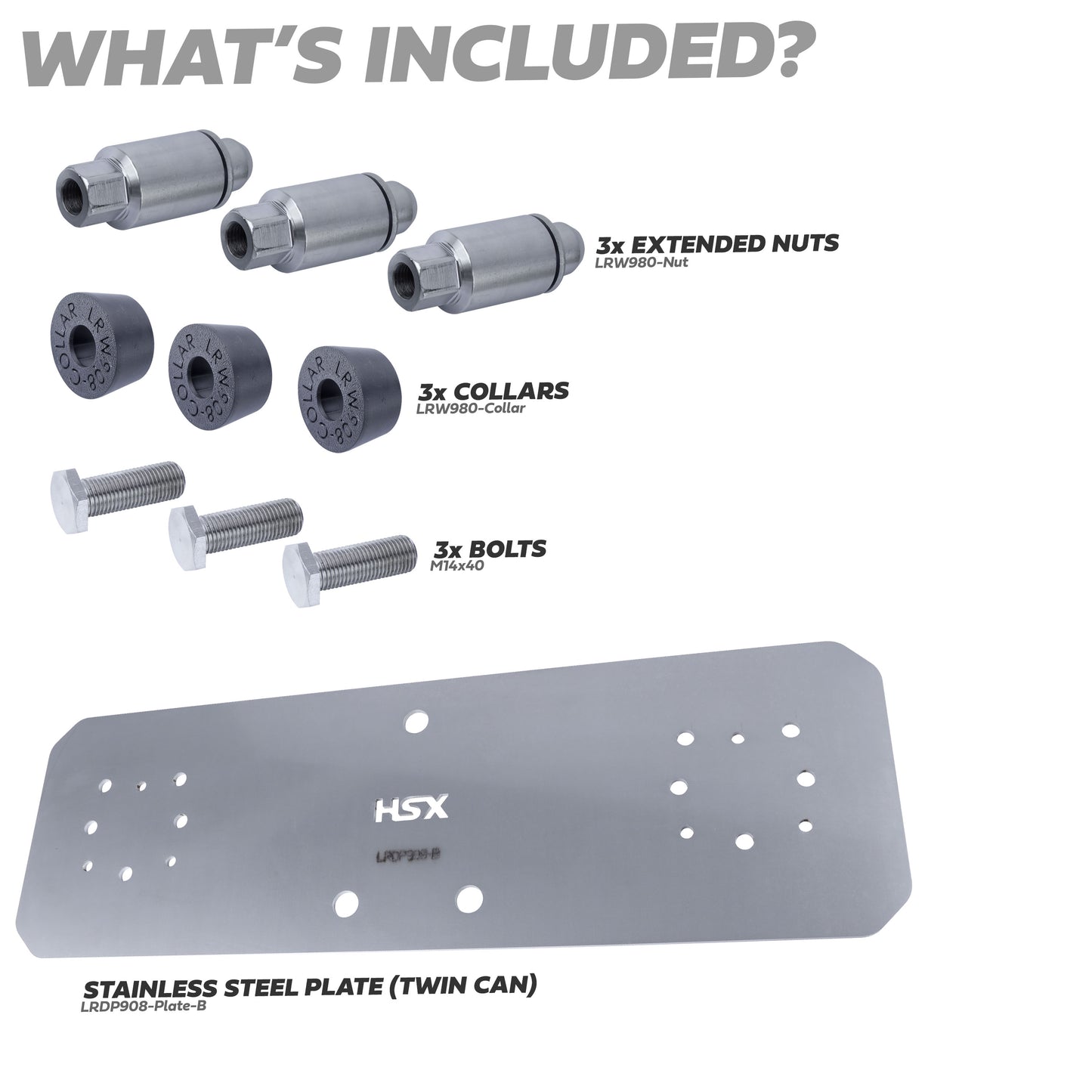 Fuel Can Spare Wheel Mount Kit for Land Rover Defender L663 - Twin Can