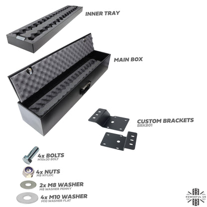 Genuine Land Rover Gun/Security Box + Custom Brackets for Defender L663(110)
