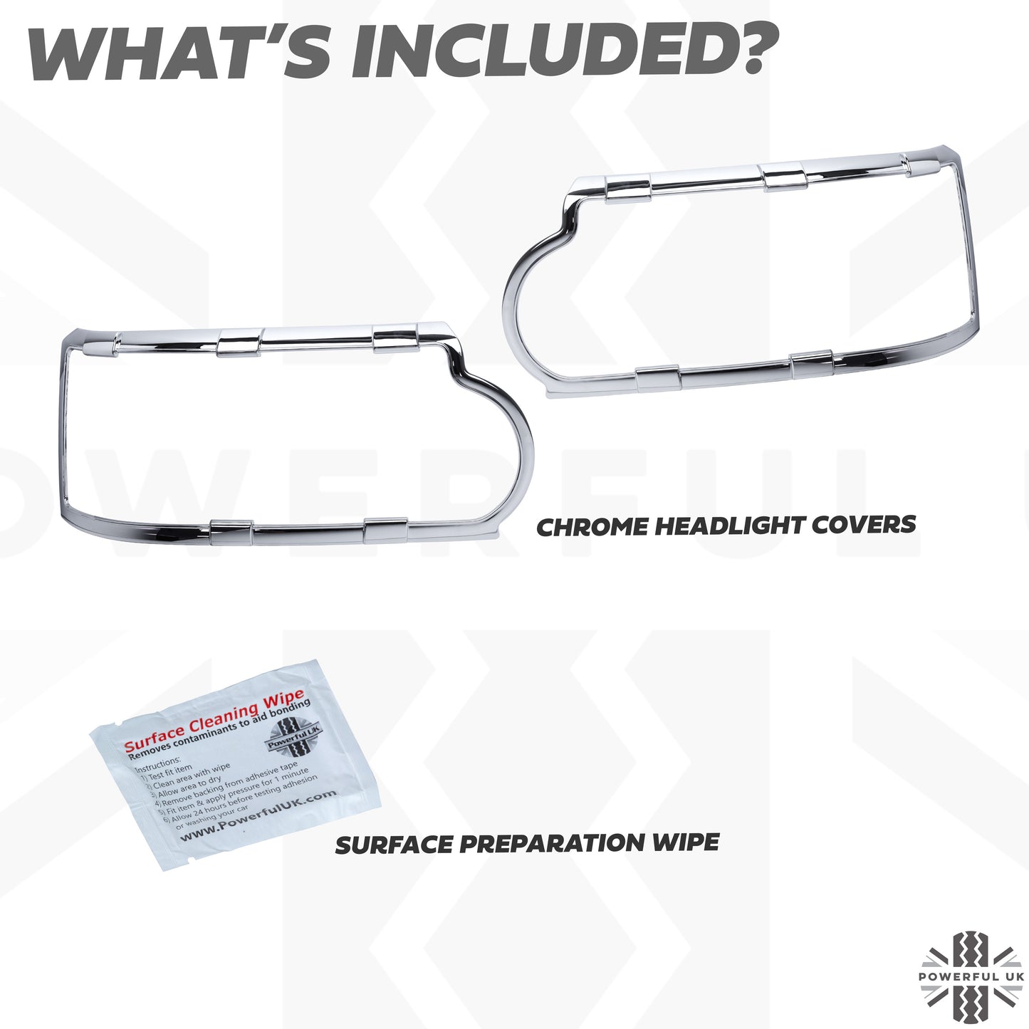 Headlamp Covers for Range Rover L322 2010-13 - Chrome