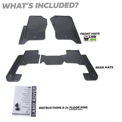 Rubber Floor Mat Set (Genuine) - LHD - for Land Rover Discovery 4