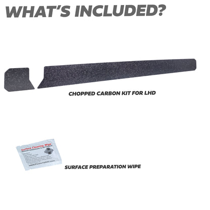 Aluminium Dashboard Fascia Panel Kit for Land Rover Defender L663 (LHD) - Chopped Carbon