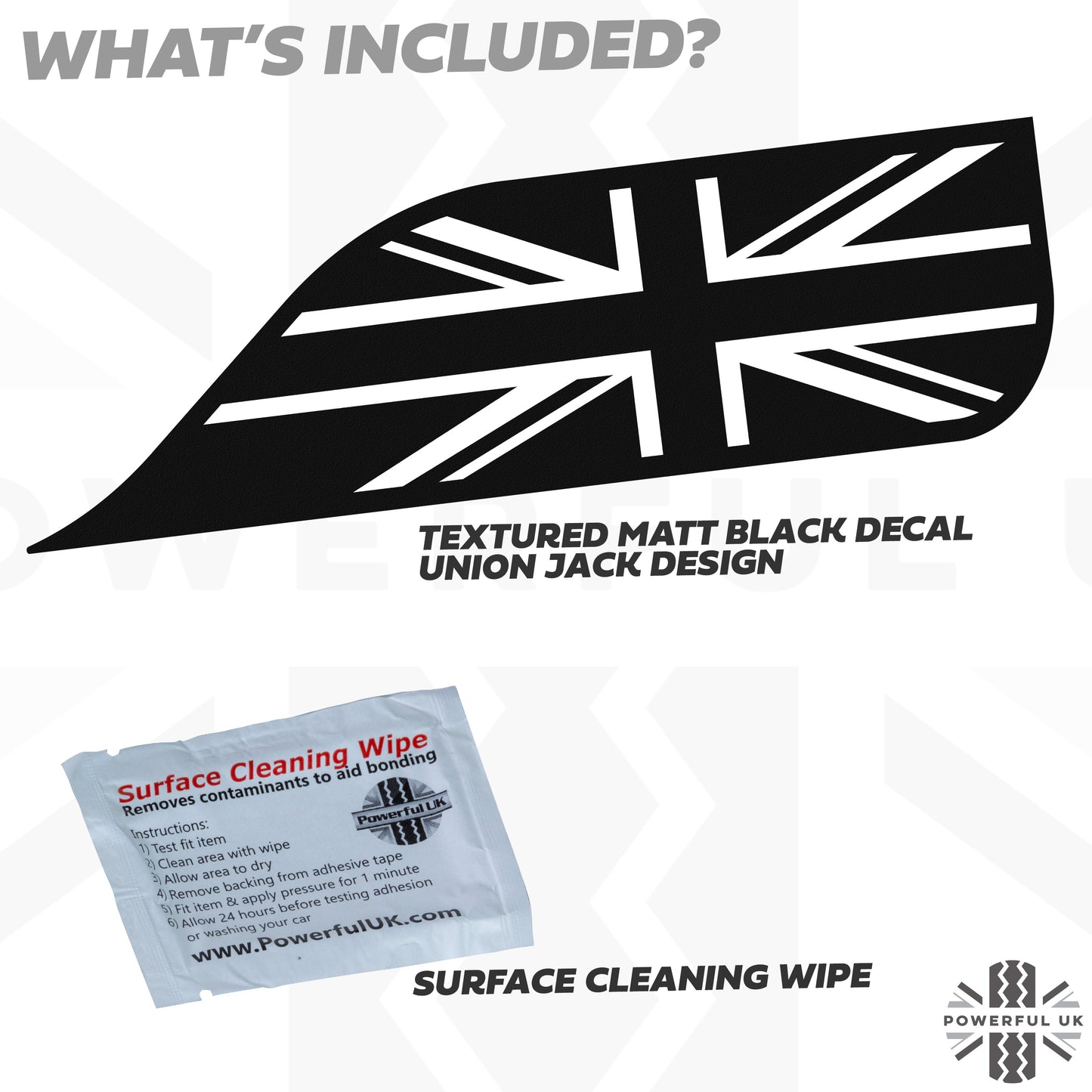 Tailgate Decal - Union Jack - Matt Black for Land Rover Discovery 5