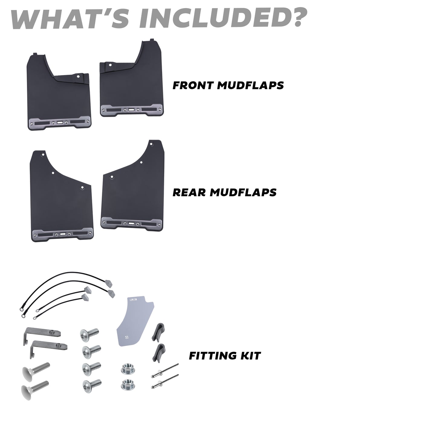 Rally Style Mudflap Kit for Land Rover Defender L663 (90/110)