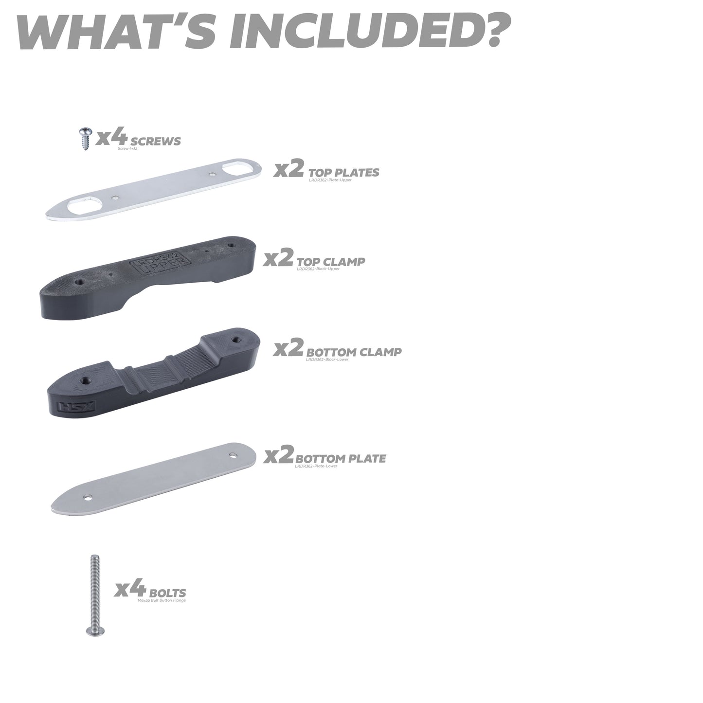 Recovery Board Roof Mount Kit for Land Rover Defender L663 - for ARB Tred Pro