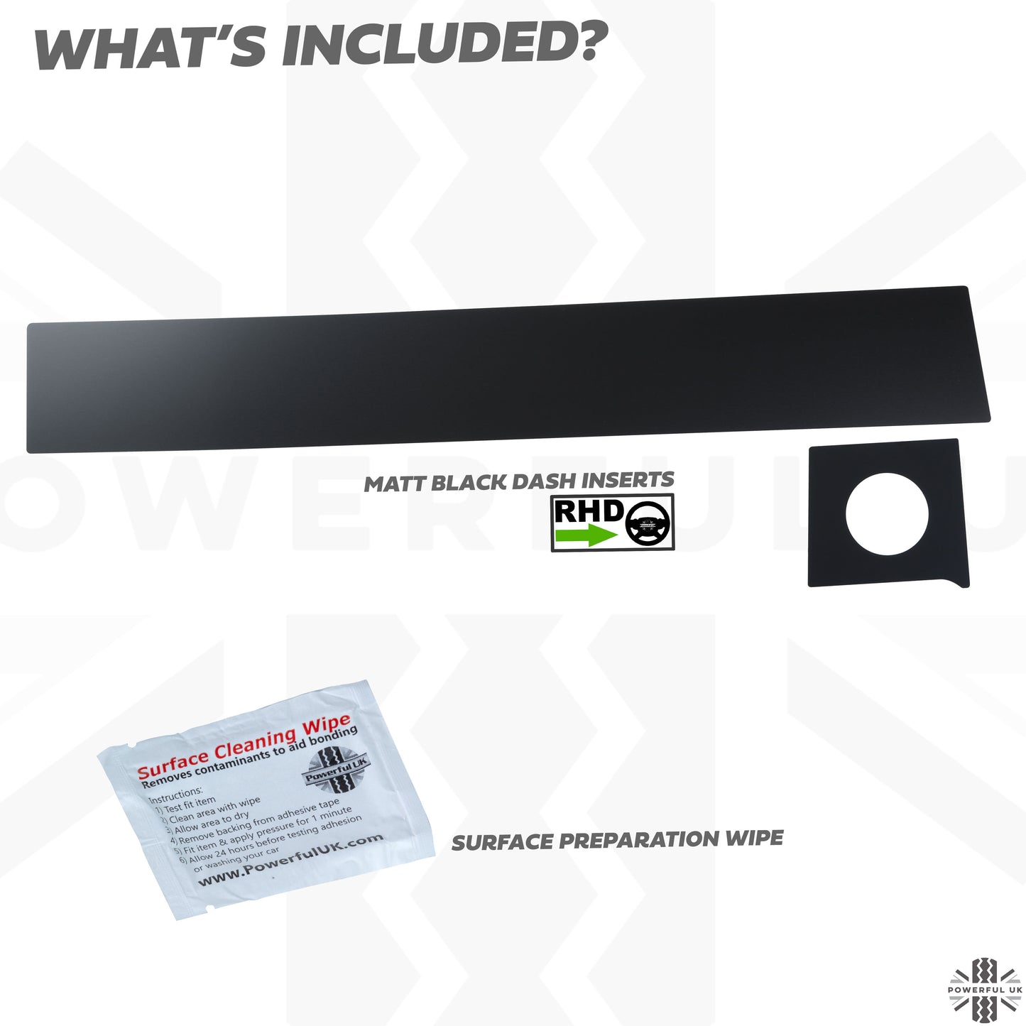 Matte Black Dash Insert Kit for Range Rover Evoque (2011-18) - RHD