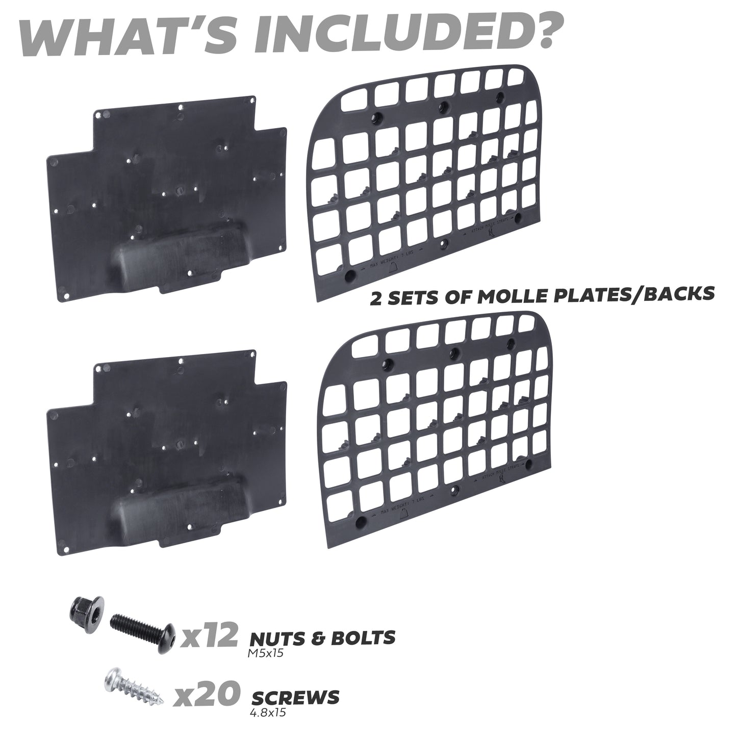 Seat Back Molle Plate Kit for Land Rover Defender L663