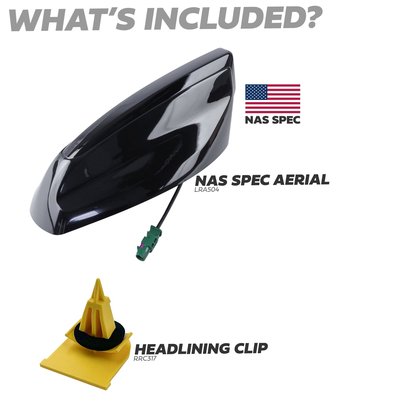 Genuine Roof Aerial Antenna with Rear View Camera & Cover for Land Rover Defender L663 - NAS