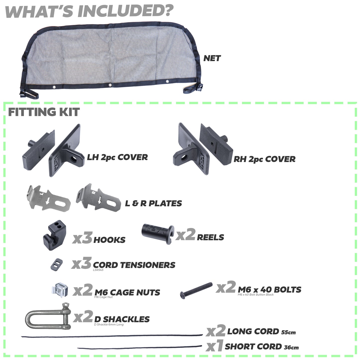 Loadspace Partition Net for Land Rover Defender L663 (110) - PFUK Design