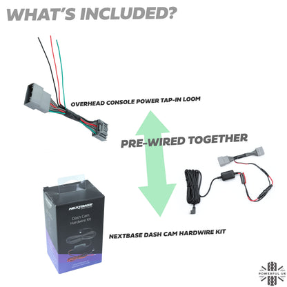 Dash Cam Overhead Console Wiring Kit - Nextbase Hardwire Kit For Defender L663