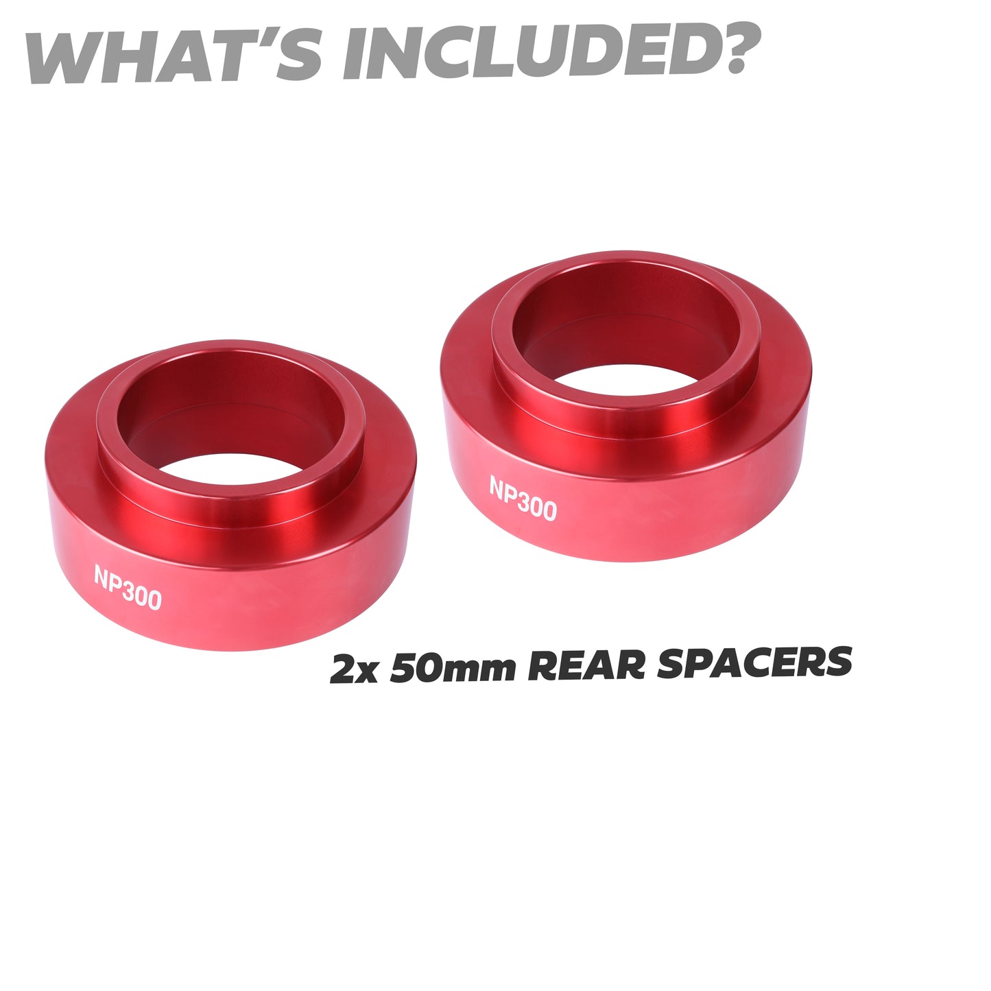 50mm Rear Shock Spacers Lift Kit for Nissan Navara NP300 2015-19