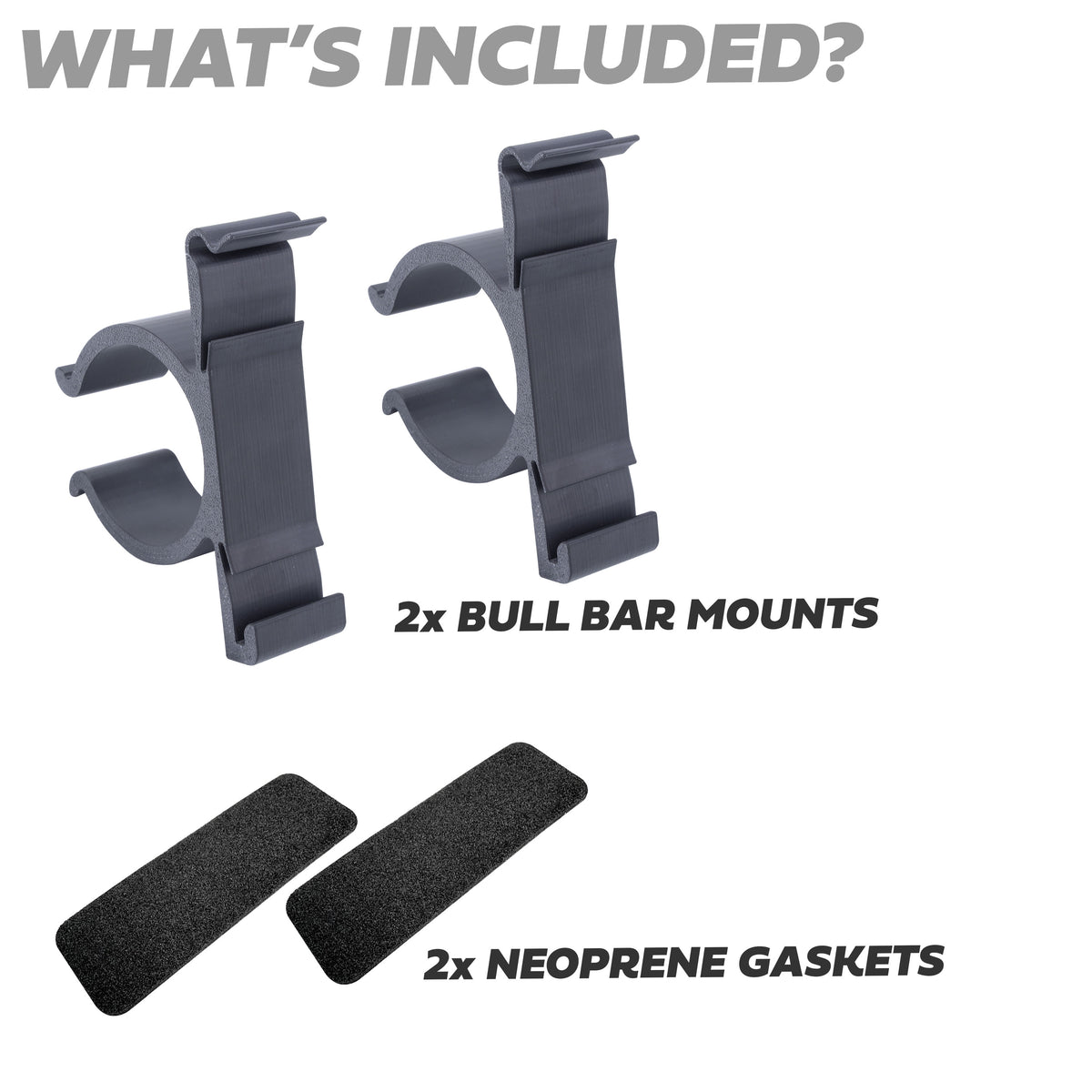 2x Bull Bar Number Plate Holders for Land Rover Classic Defender