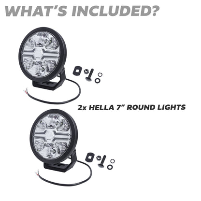 2x Hella 7" Round LED Spot Light