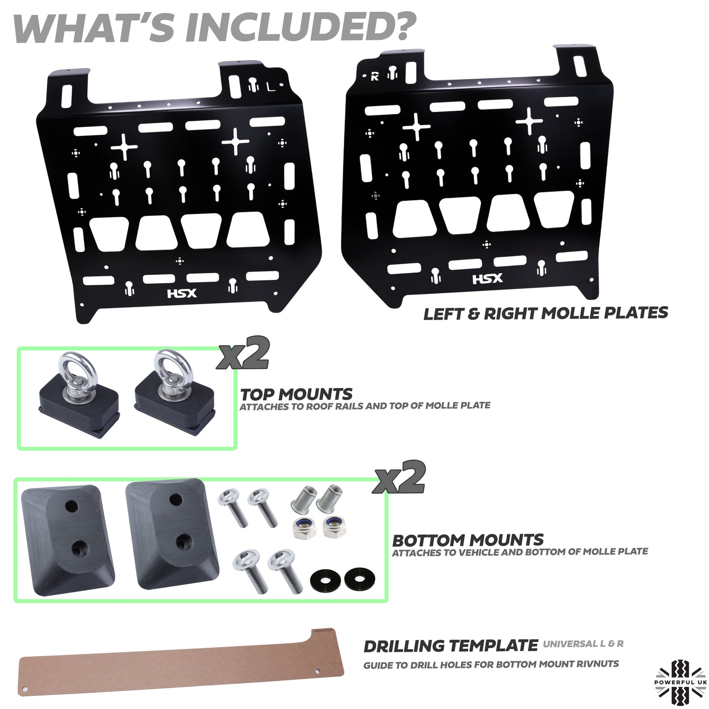 Molle Plate Kit - Mix Design - PAIR - for Land Rover Discovery 3/4