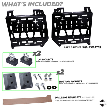 Molle Plate Kit - Mix Design - PAIR - for Land Rover Discovery 3/4