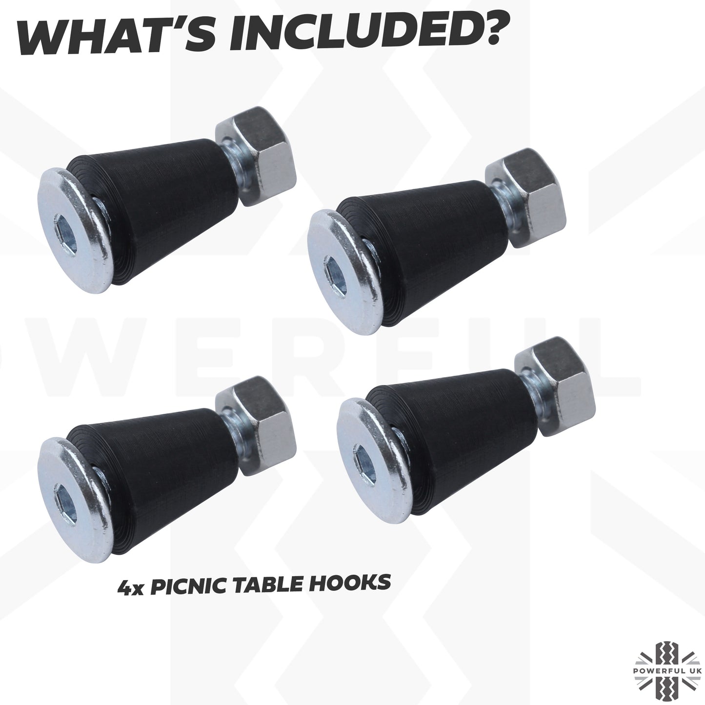 4x Hooks/Hangers for Land Rover Defender Folding Picnic Table