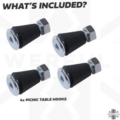 4x Hooks/Hangers for Land Rover Defender Folding Picnic Table