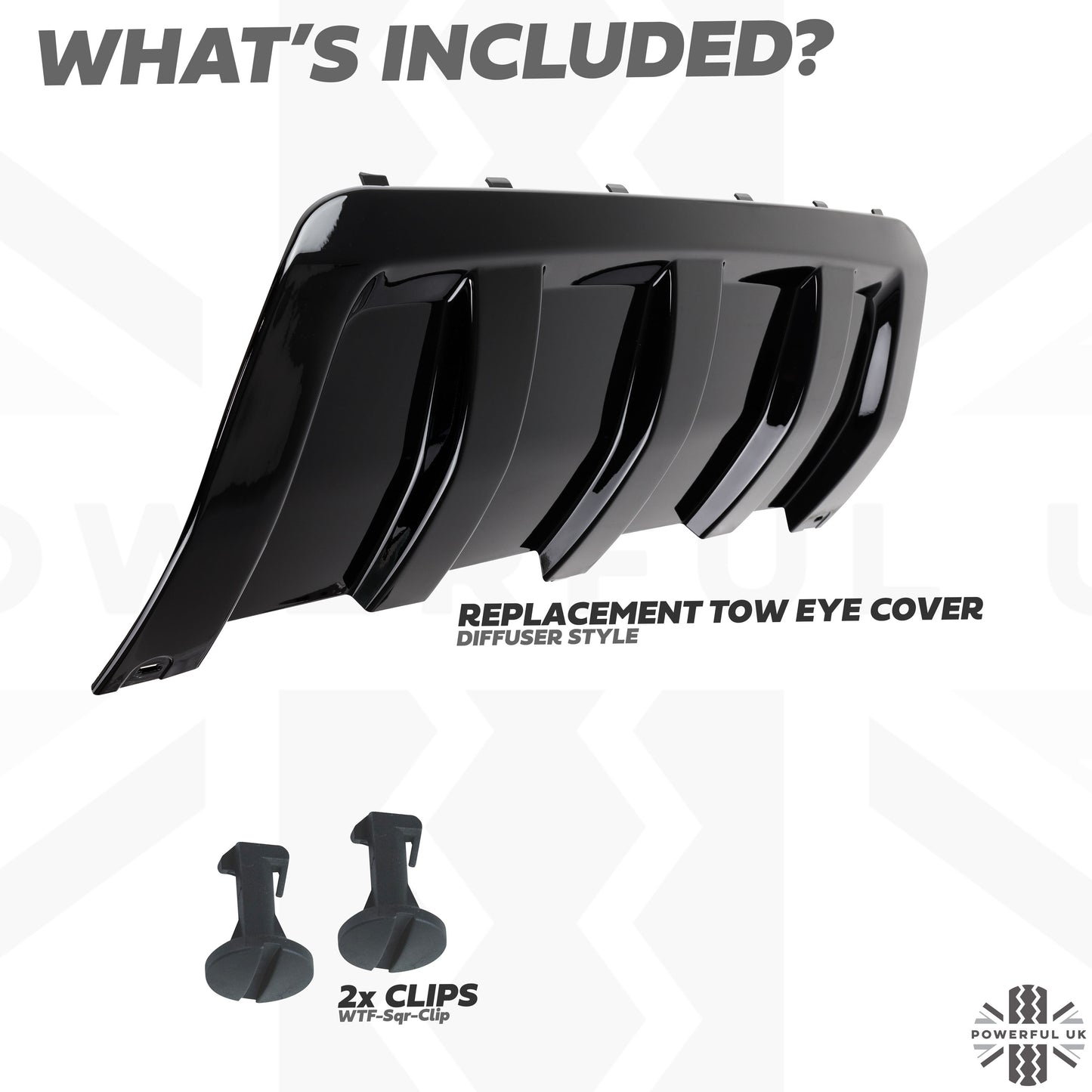 Diffuser Style Rear Tow Eye Cover for Range Rover Sport L494 2014-17