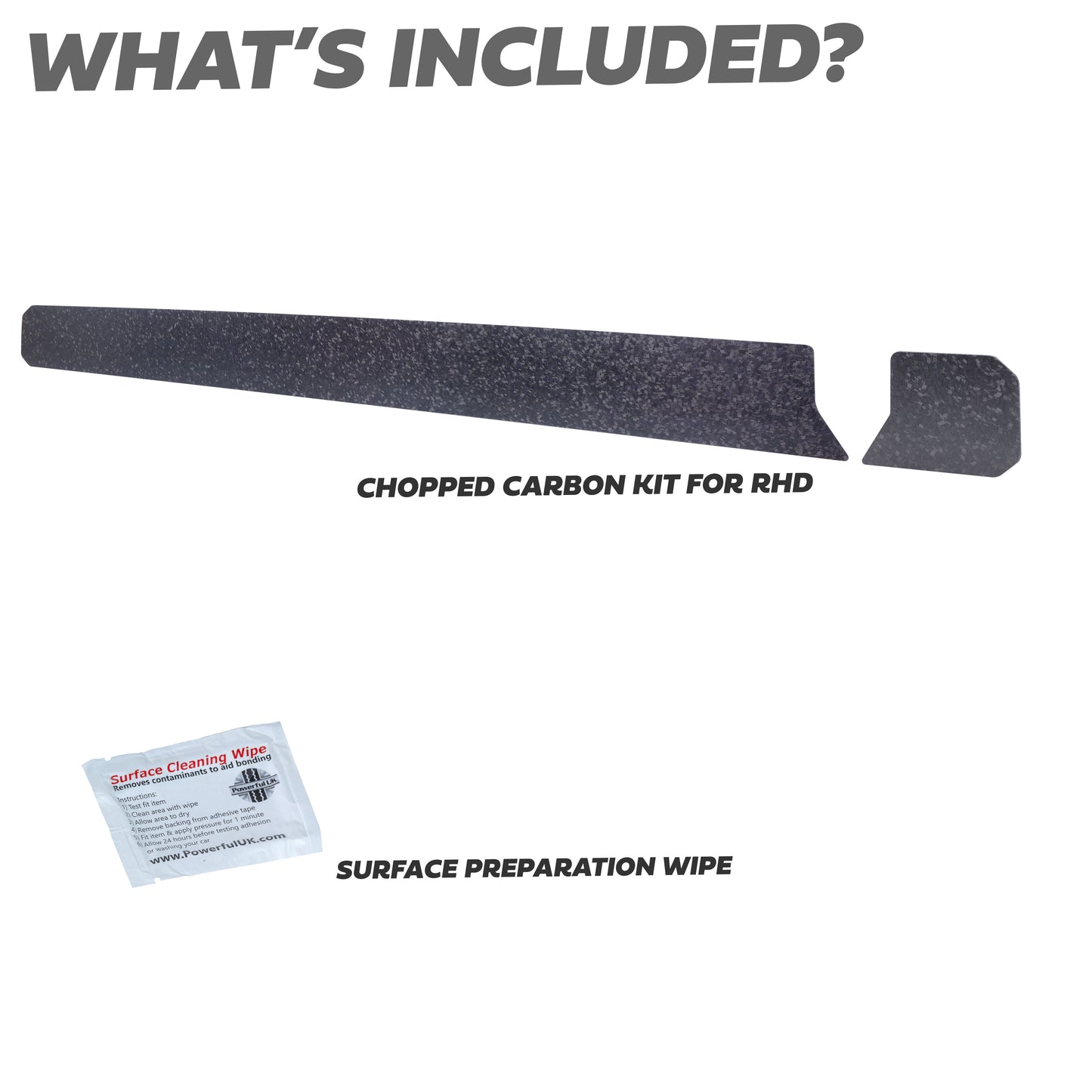 Aluminium Dashboard Fascia Panel Kit for Land Rover Defender L663 (RHD) - Chopped Carbon