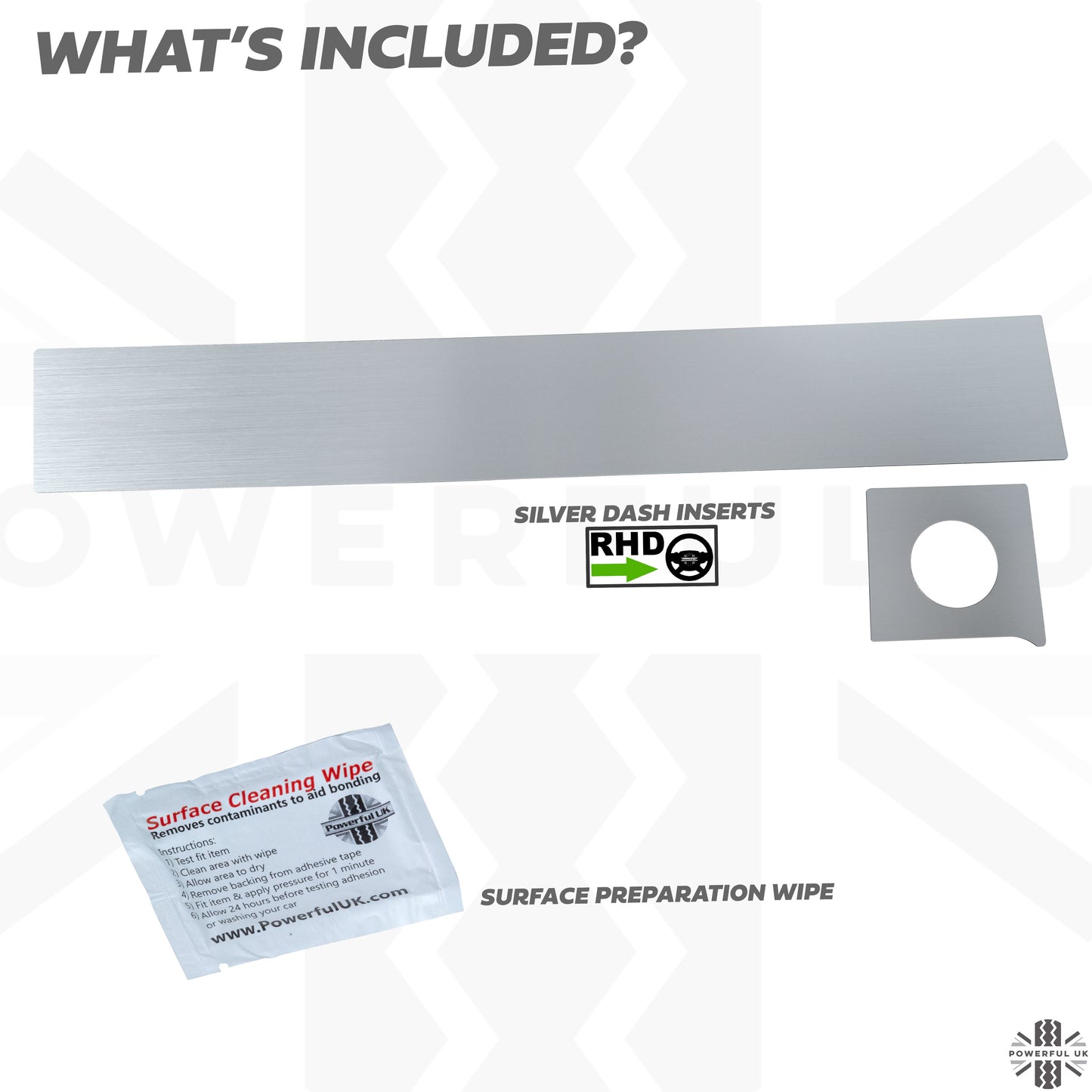 Silver Dash Insert Kit for Range Rover Evoque (2011-18) - RHD