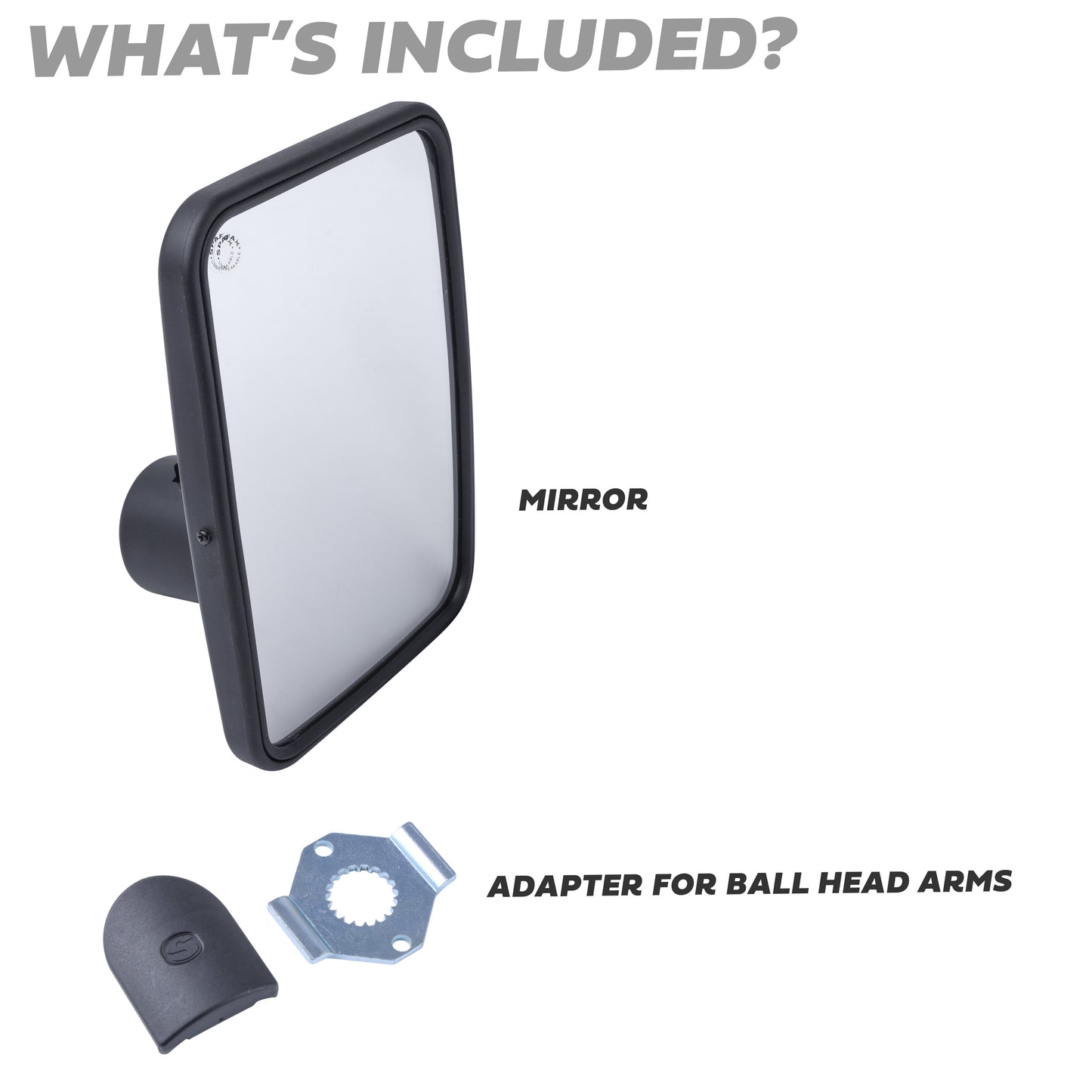 Spafax Unbreakable Mirror Head & Glass for Land Rover Series 3 / Defender (Flat Glass)