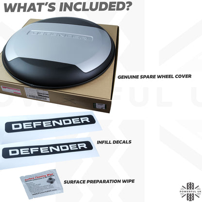 Spare Wheel Cover - Genuine (+ infill decals) for Land Rover Defender 2020