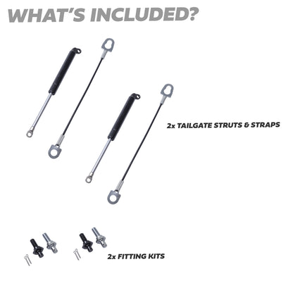 2x Tailgate Strut Kits for Toyota Hilux Revo (2015+)