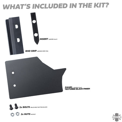 Auxiliary Panel Kit for Land Rover Defender L663 - Textured Black - Right Hand Drive